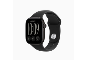 Apple Watch Series 12 (GPS, 42mm, Black Aluminum Case, Black Sport Band - S/M) (Band fits 130 - 180mm wrists)