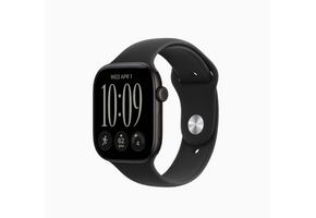 Apple Watch Series 12 (GPS, 46mm, Black Aluminum Case, Black Sport Band - M/L) (Band fits 160 - 210mm wrists)