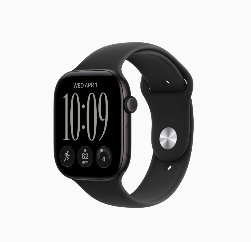 Apple Watch Series 12 (GPS, 46mm, Black Aluminum Case, Black Sport Band - M/L) (Band fits 160 - 210mm wrists)