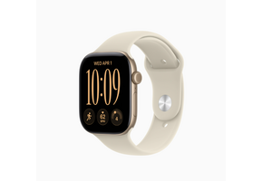 Apple Watch Series 12 (GPS, 46mm, Light Gold Aluminum Case, Sand Sport Band - M/L) (Band fits 160 - 210mm wrists)