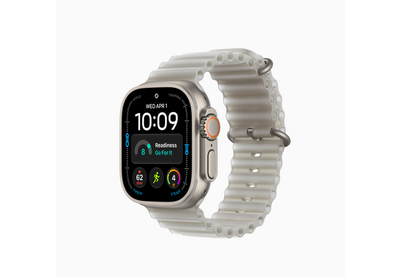 Apple Watch Ultra 4 | GPS + Cellular | 49mm | Natural Titanium Case | Translucent Gray Ocean Band