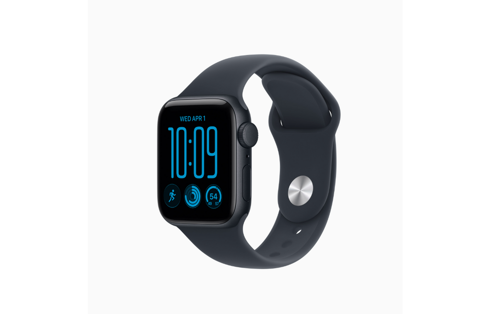 Apple Watch SE 3 | GPS | 40mm | Midnight Aluminum Case | Navy Blue Sport Band S/M | Fits 140-190mm wrists