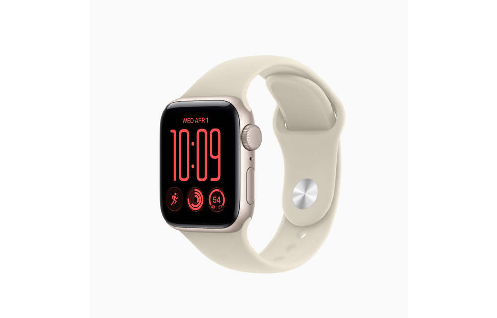 Apple Watch SE 3 | GPS | 40mm | Starlight Aluminum Case | Sand Sport Band S/M | Fits 130-180mm wrists