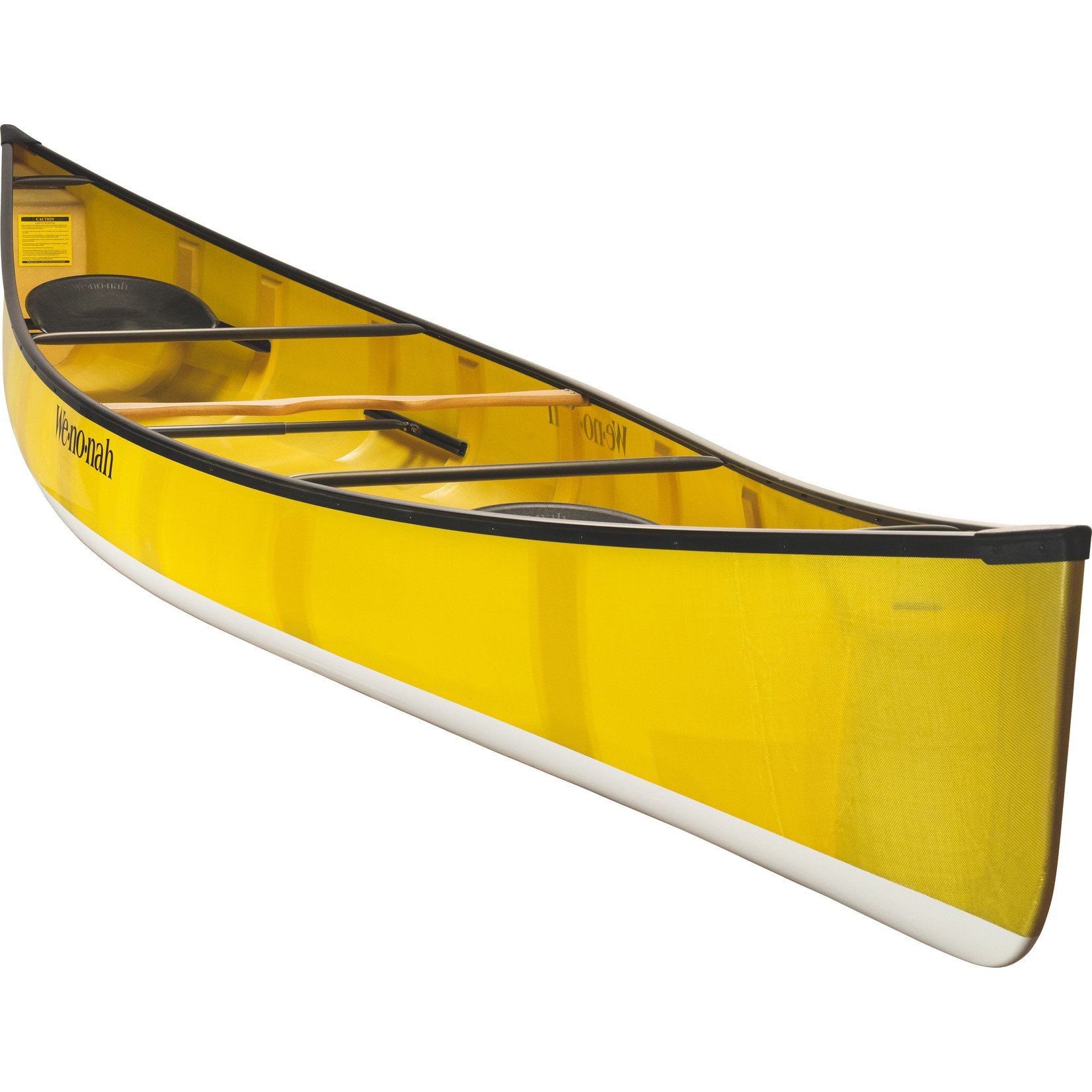 Wenonah Champlain Canoe, Aramid UL with White Gel Coat, Black Gunnel, Adj. Bucket Seats