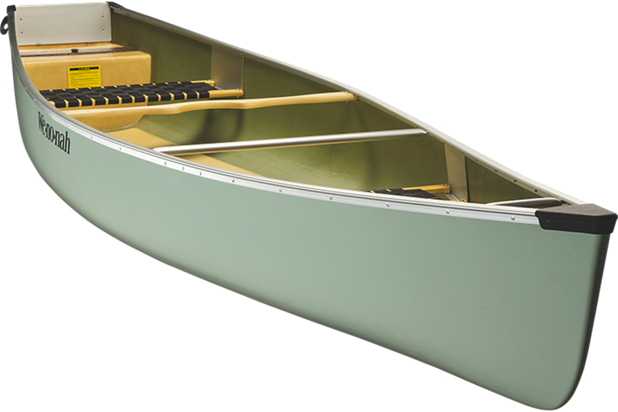 Wenonah Backwater Canoe Tuf Weave Green Hung Web Seats Oregon 