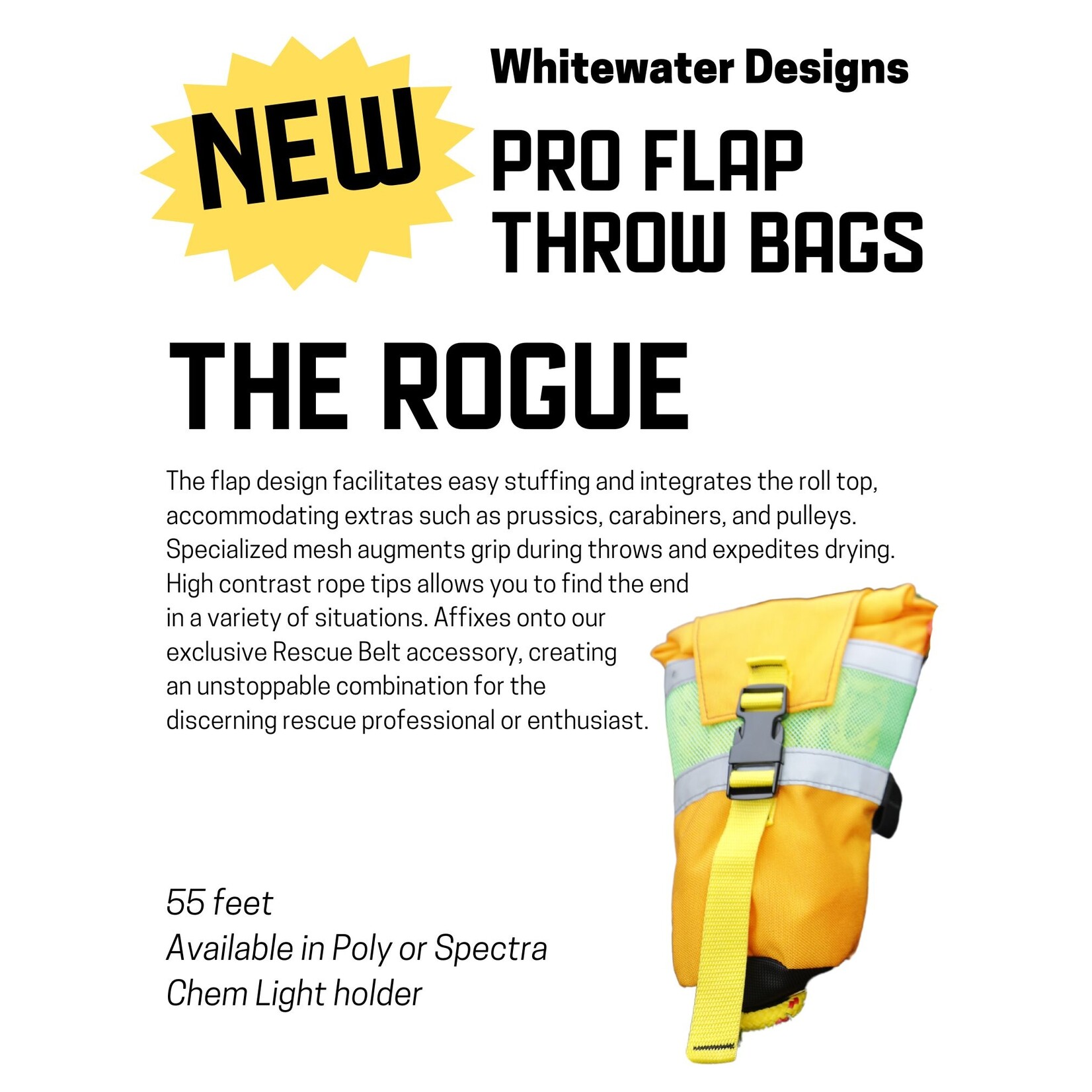 Whitewater Designs PROflap Throw Rope