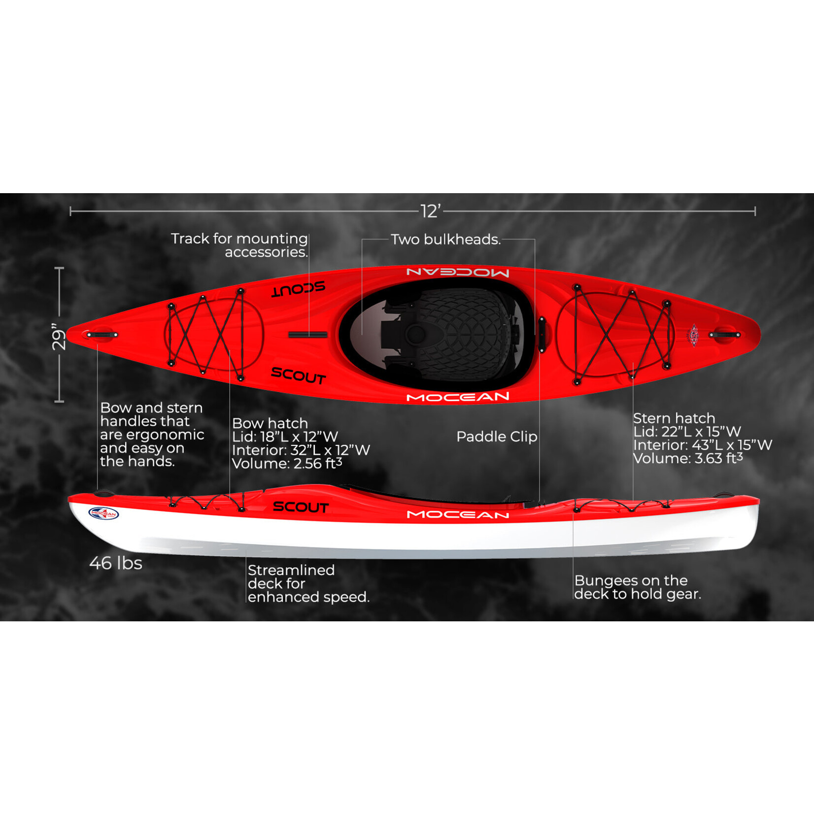 Mocean 12' Scout Kayak