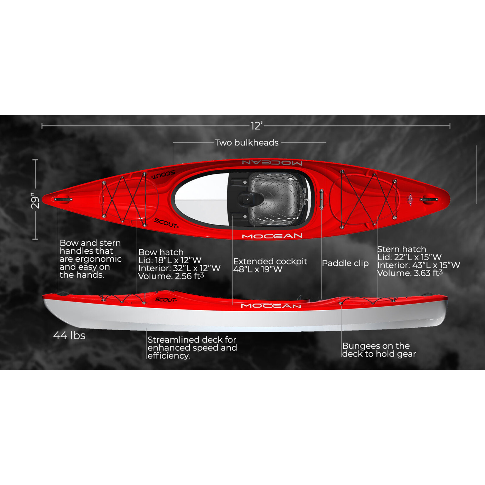 Mocean 12' Scout XC Kayak