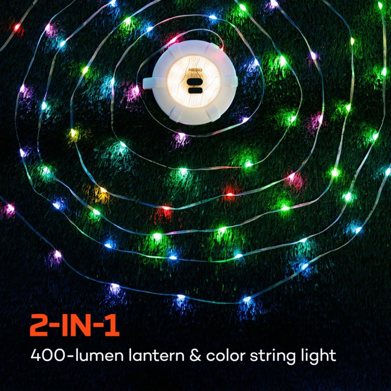 NEBO Luna 400+ Lantern and String Light