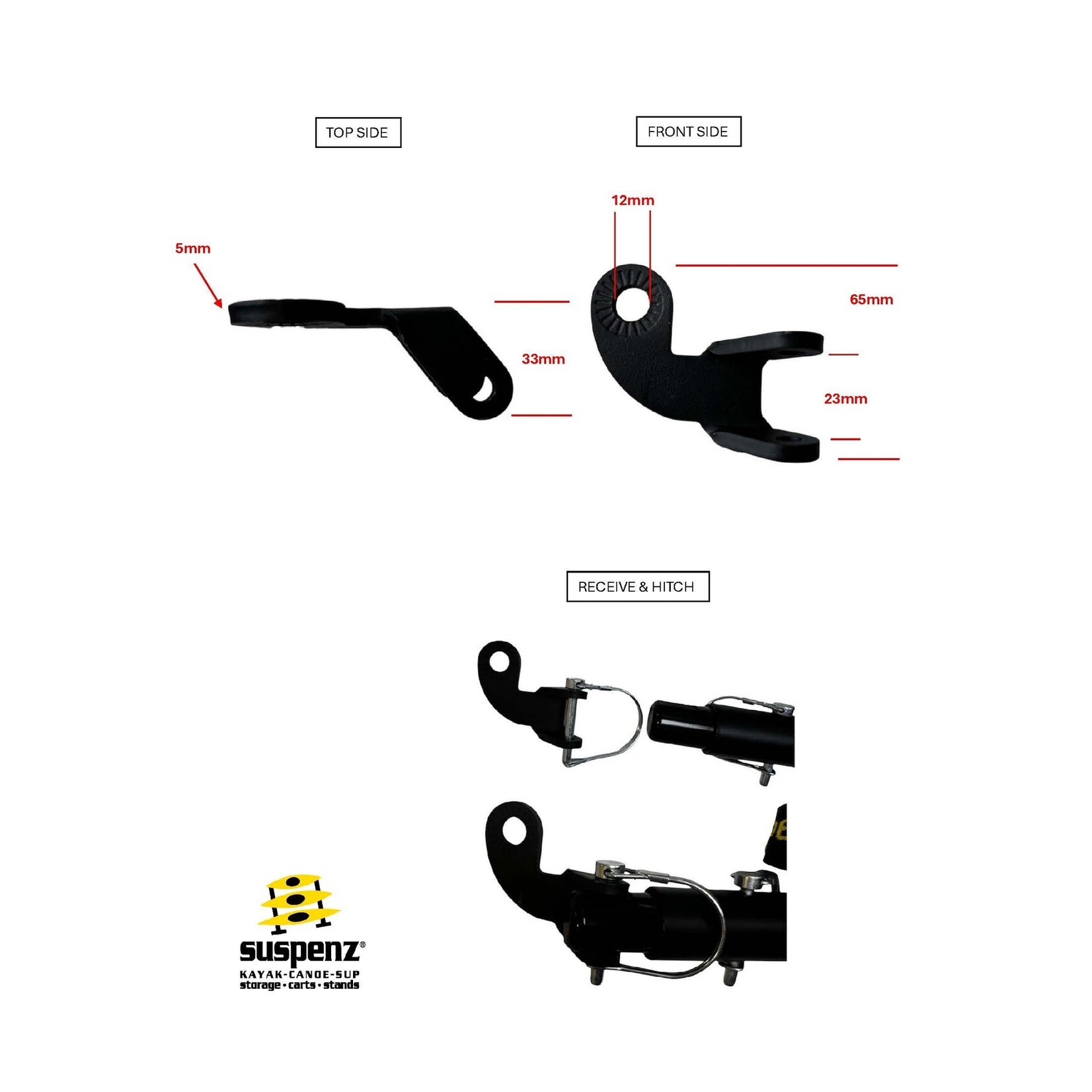 Suspenz, Inc. Tow & Go Bike Cart for Kayaks & Canoes