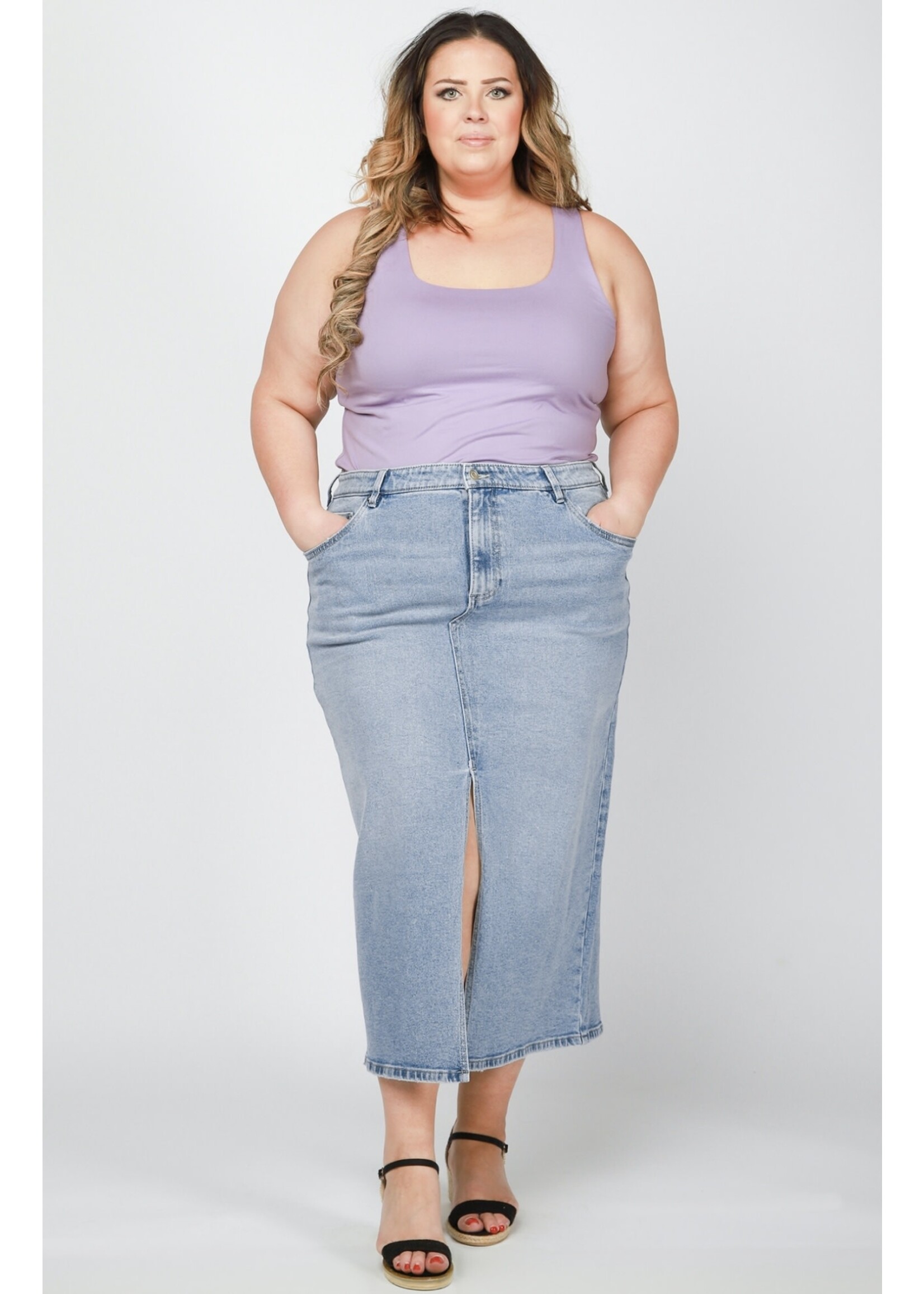 Dex Plus Maxi Denim Skirt