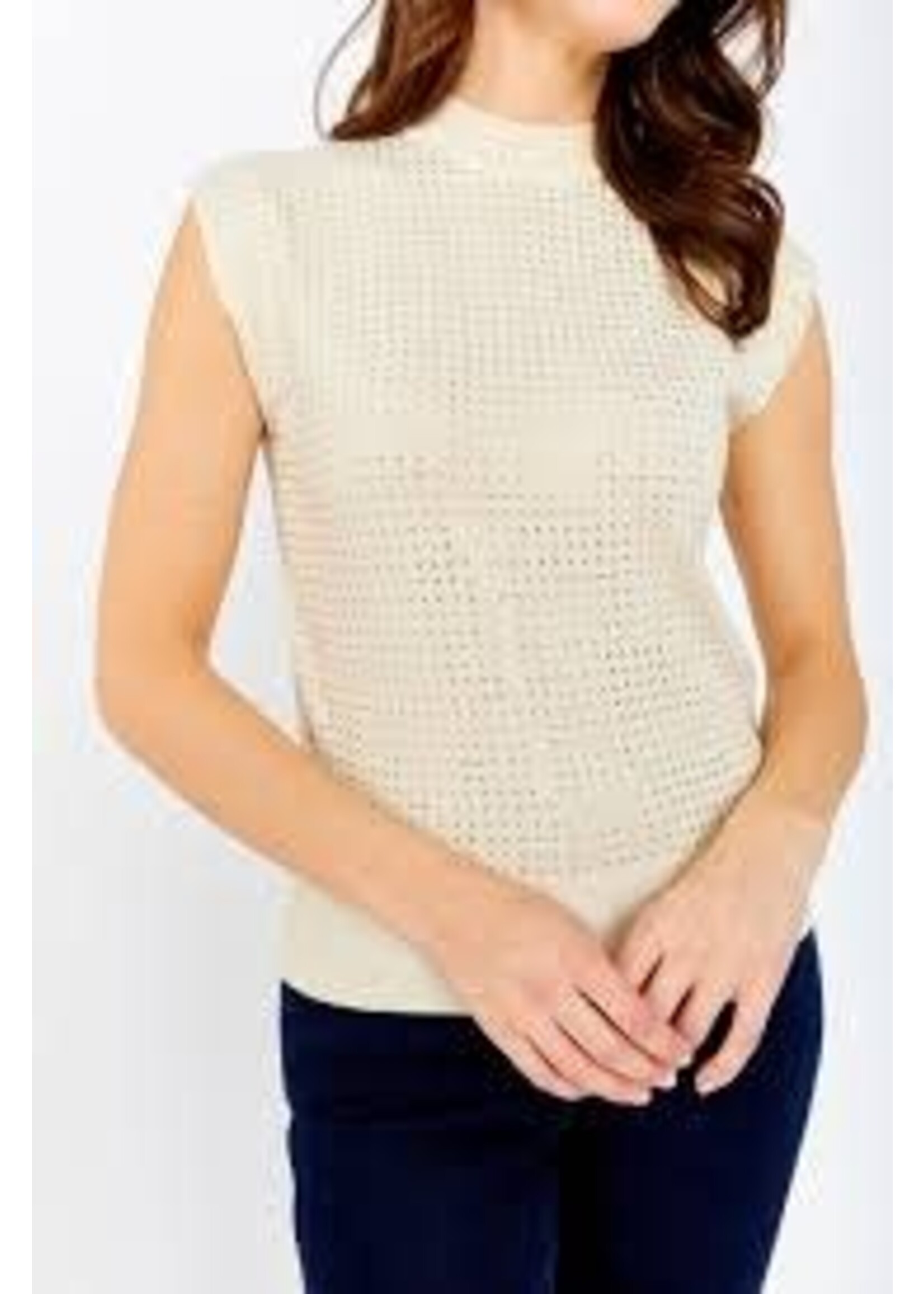 Frank Lyman Knit Rhinestone Top