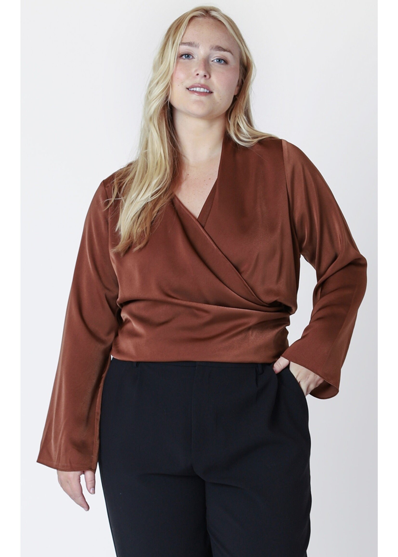 Dex Plus Wrap Blouse