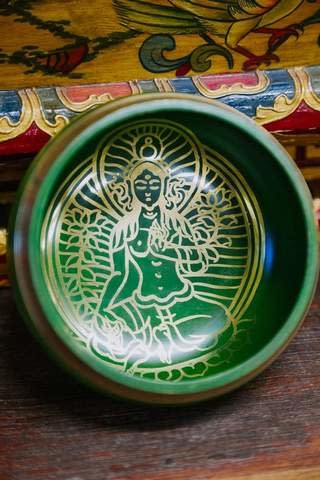 Green Tara Tibetan Singing Bowl
