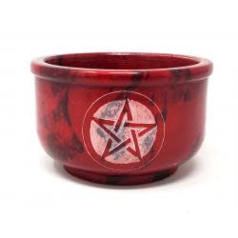 Pentagram Soap Stone Bowl 4"