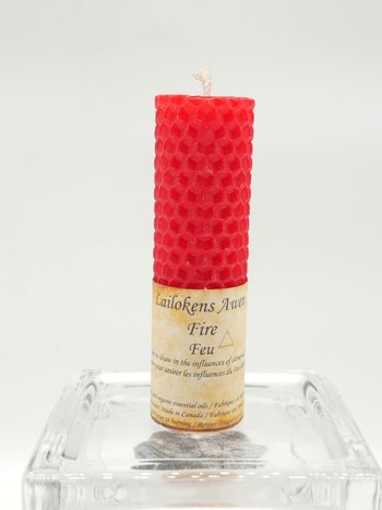 4 1/4" Fire Lailokens Awen Honeycomb Candle