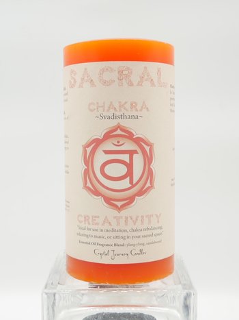 Sacral Chakra Pillar Candle 3" x 6"