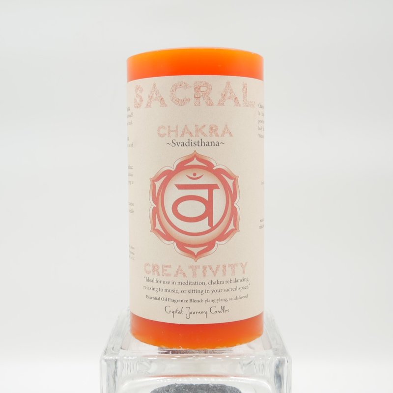 Sacral Chakra Pillar Candle 3" x 6"