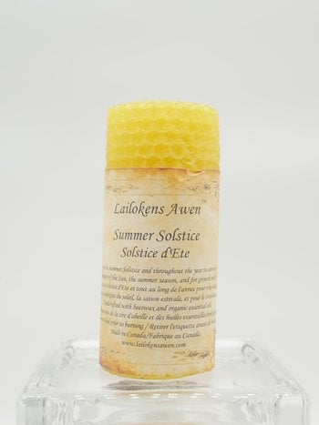 4" Summer Solstice Altar Lailokens Awen Honeycomb Ccandle