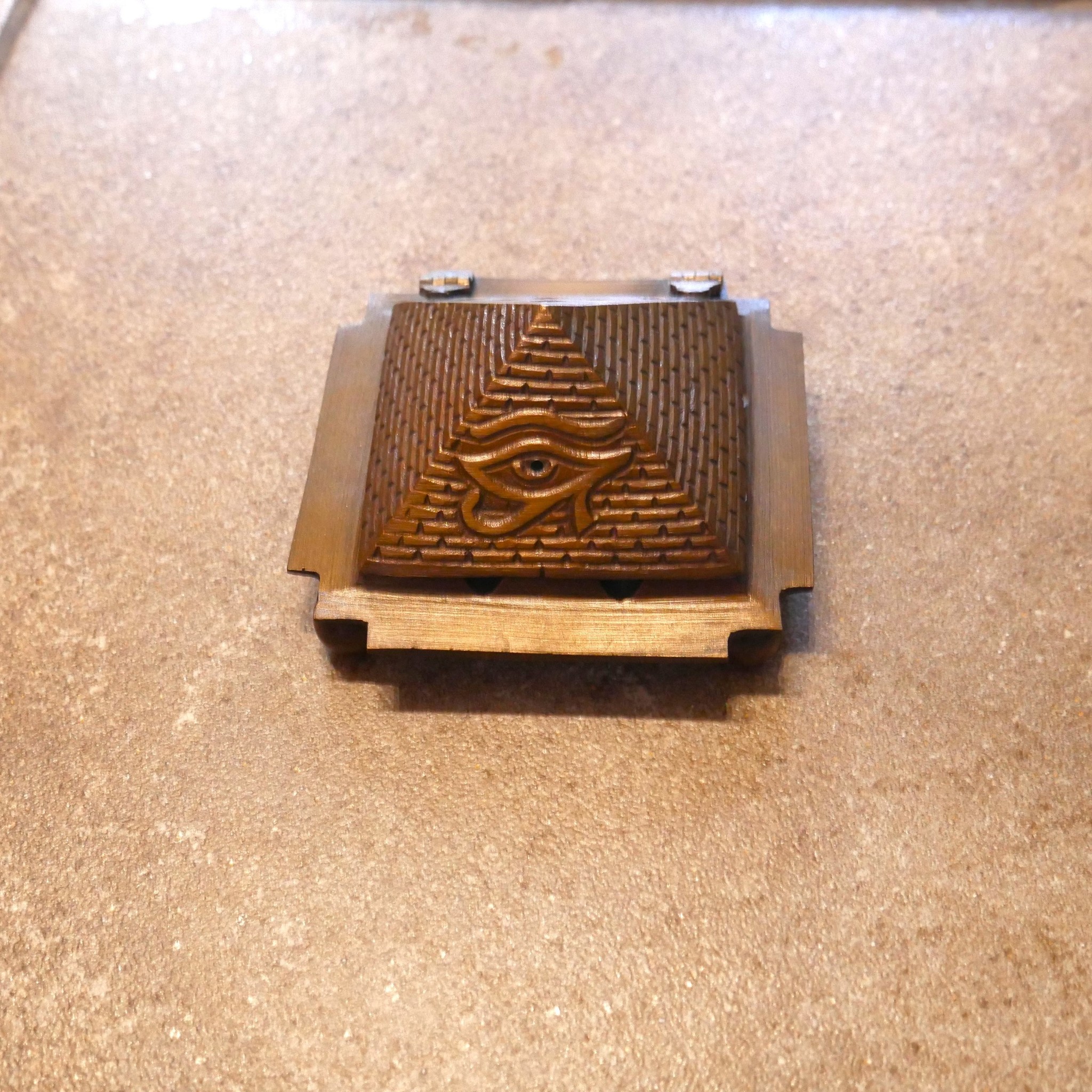 Solid Brass Egyptian 9 Pyramid Cone Burner