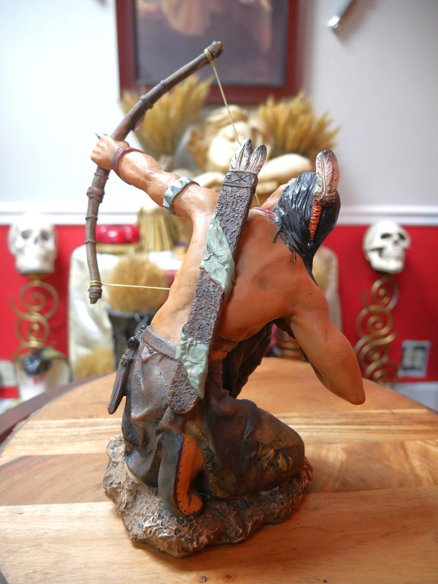 Indian Warrior Statue 11.5"