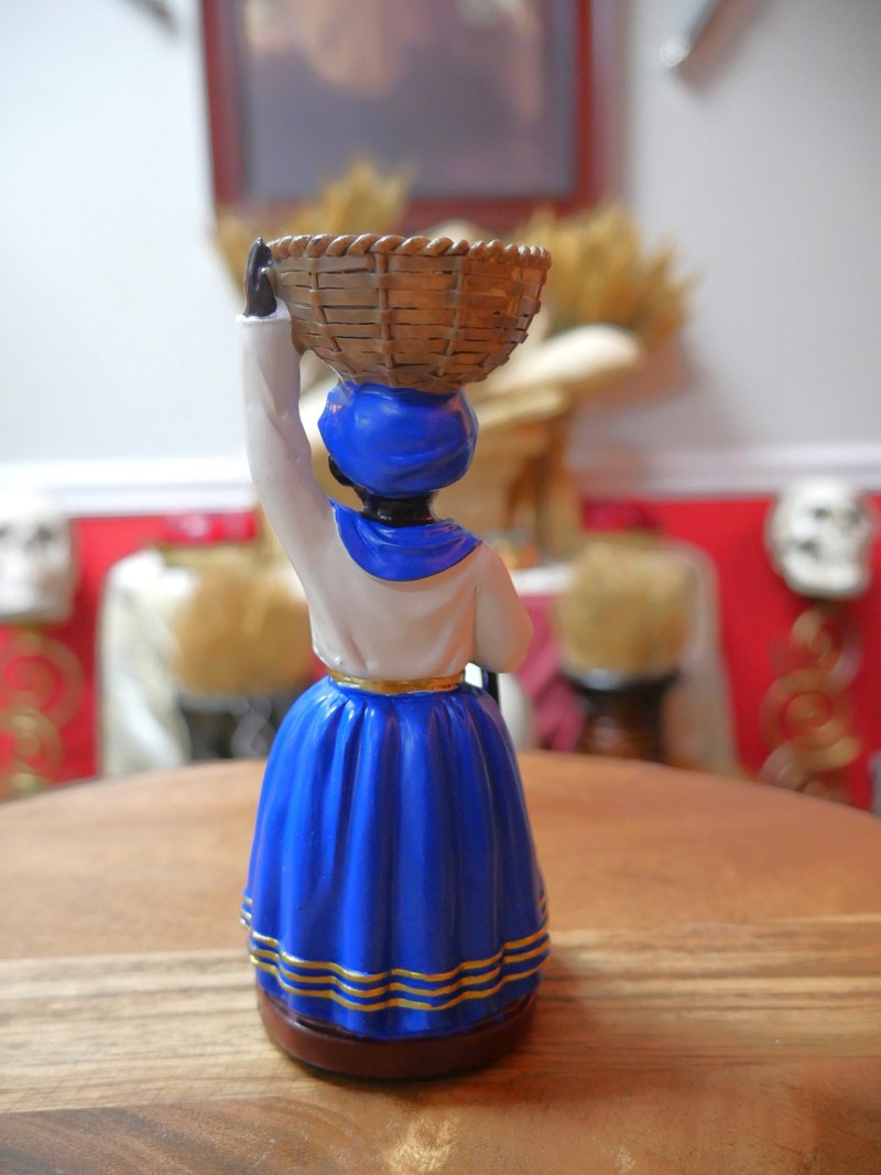 Madama Blue with Basket 5.5" Statue