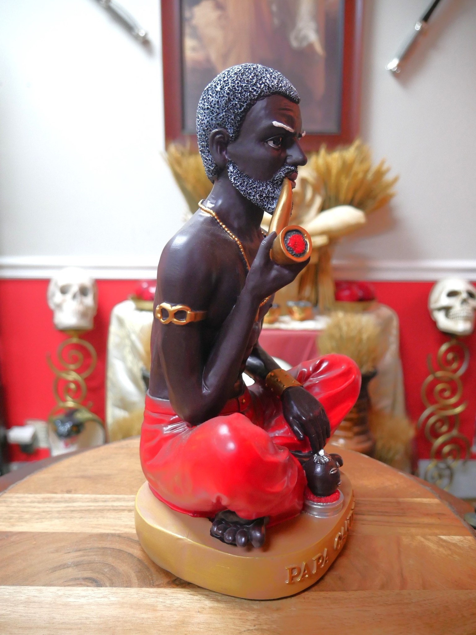 Papa Candelo Red 12" Statue