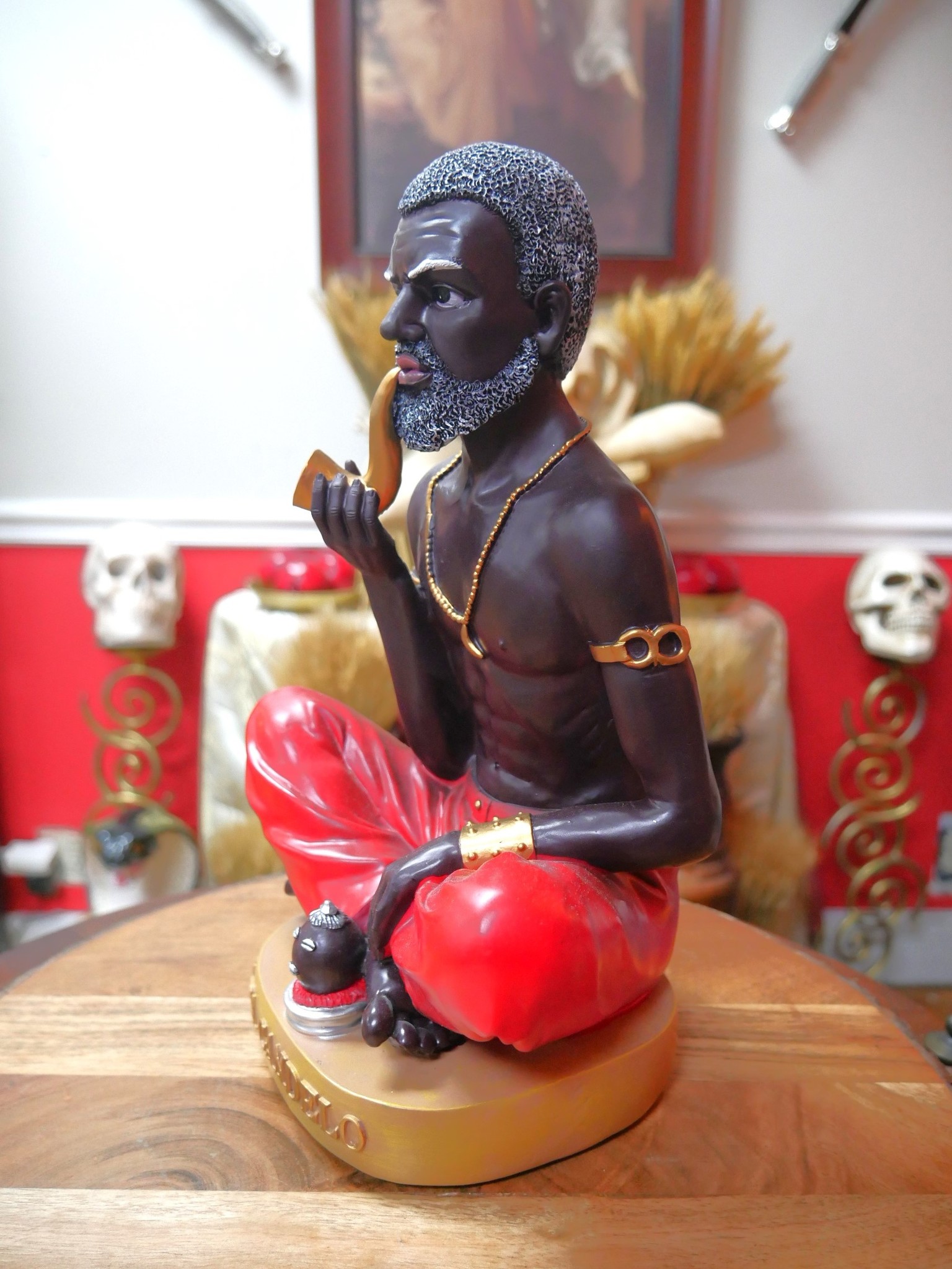 Papa Candelo Red 12" Statue