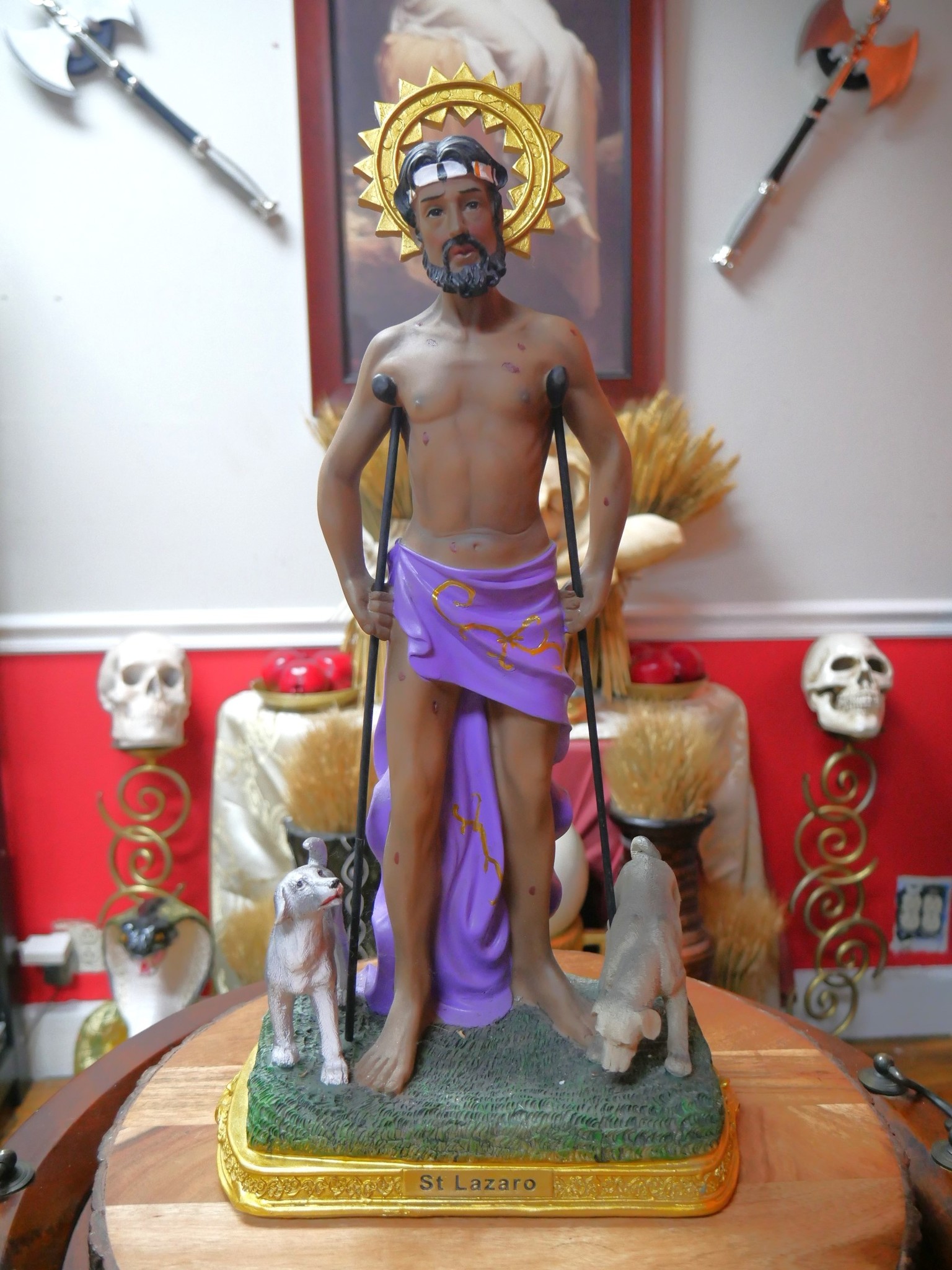 San Lazaro (Saint Lazarus) 18" Statue