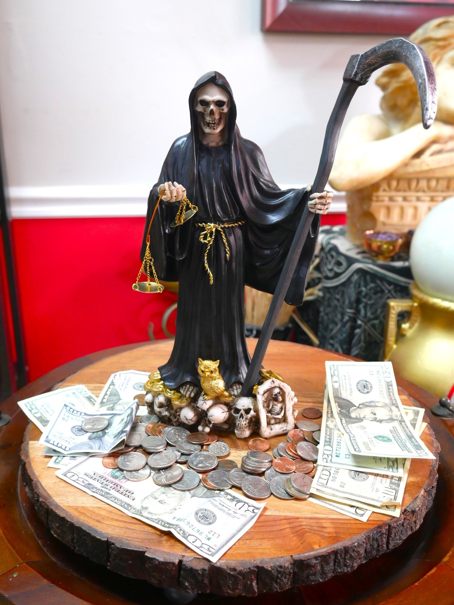 Santa Muerte Money (Black) 12"