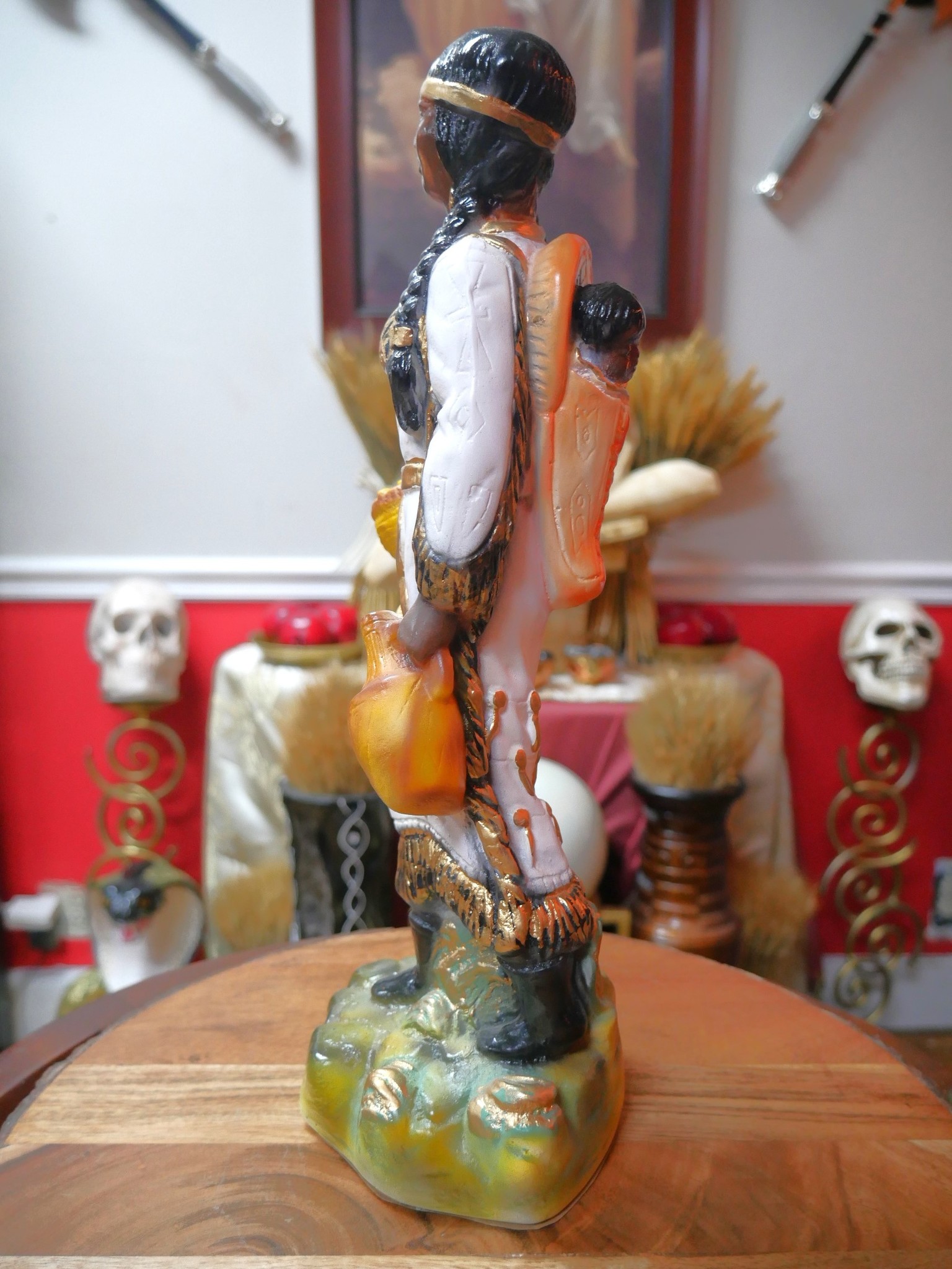 Native American Mother in White 15"