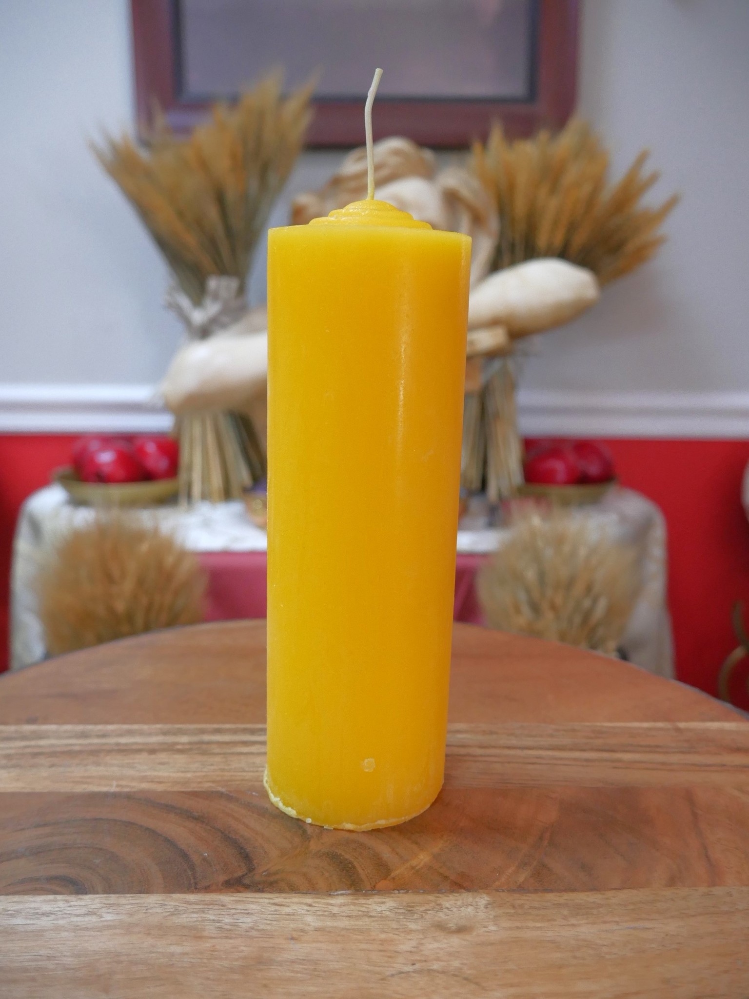 7" Pillar Pullout Candle Yellow