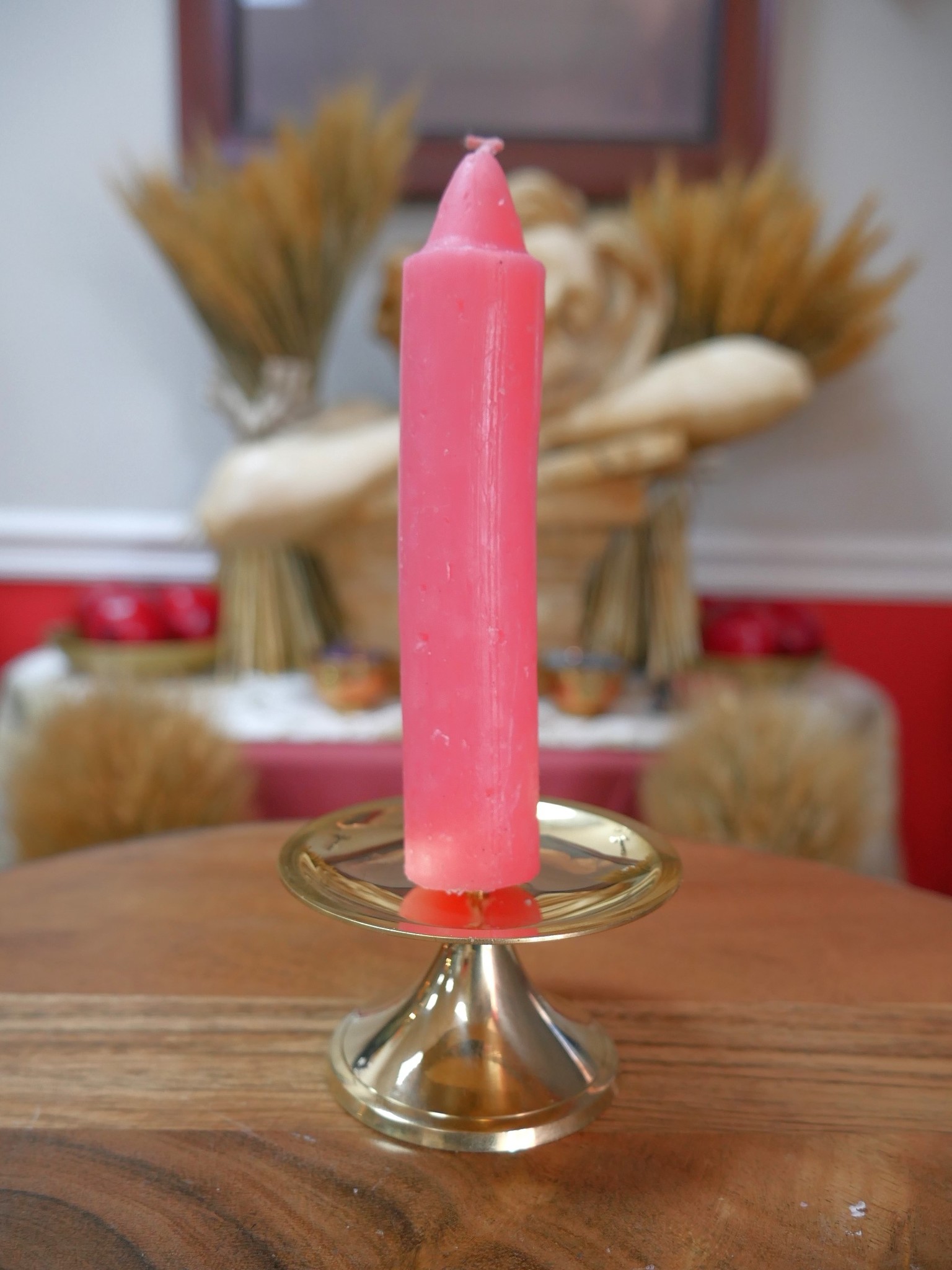 Unscented Candles 5 1/2" Pillar Pink