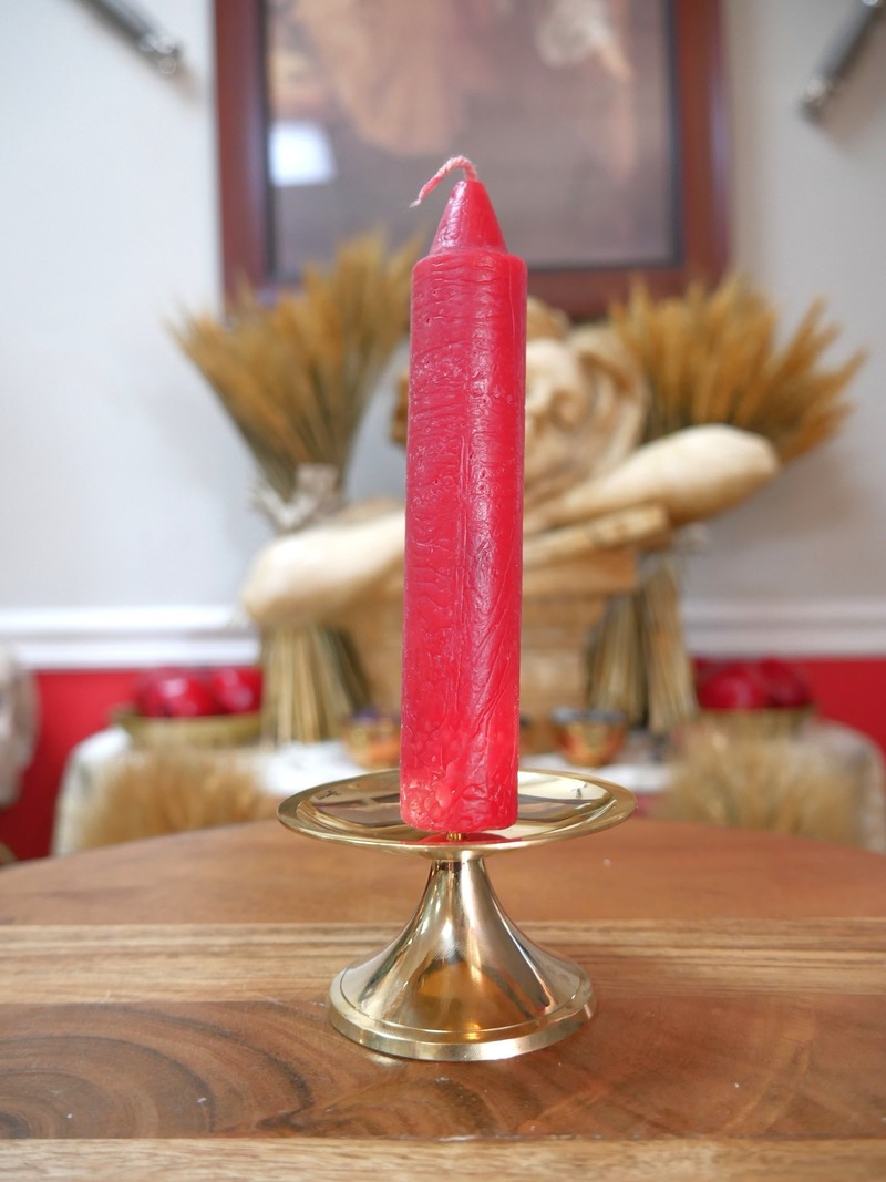 Unscented Candles 5 1/2" Pillar Red