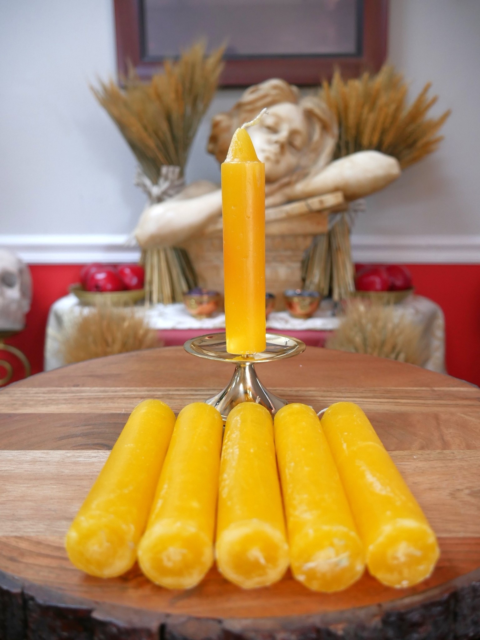 Unscented Candles 5 1/2" Pillar Yellow