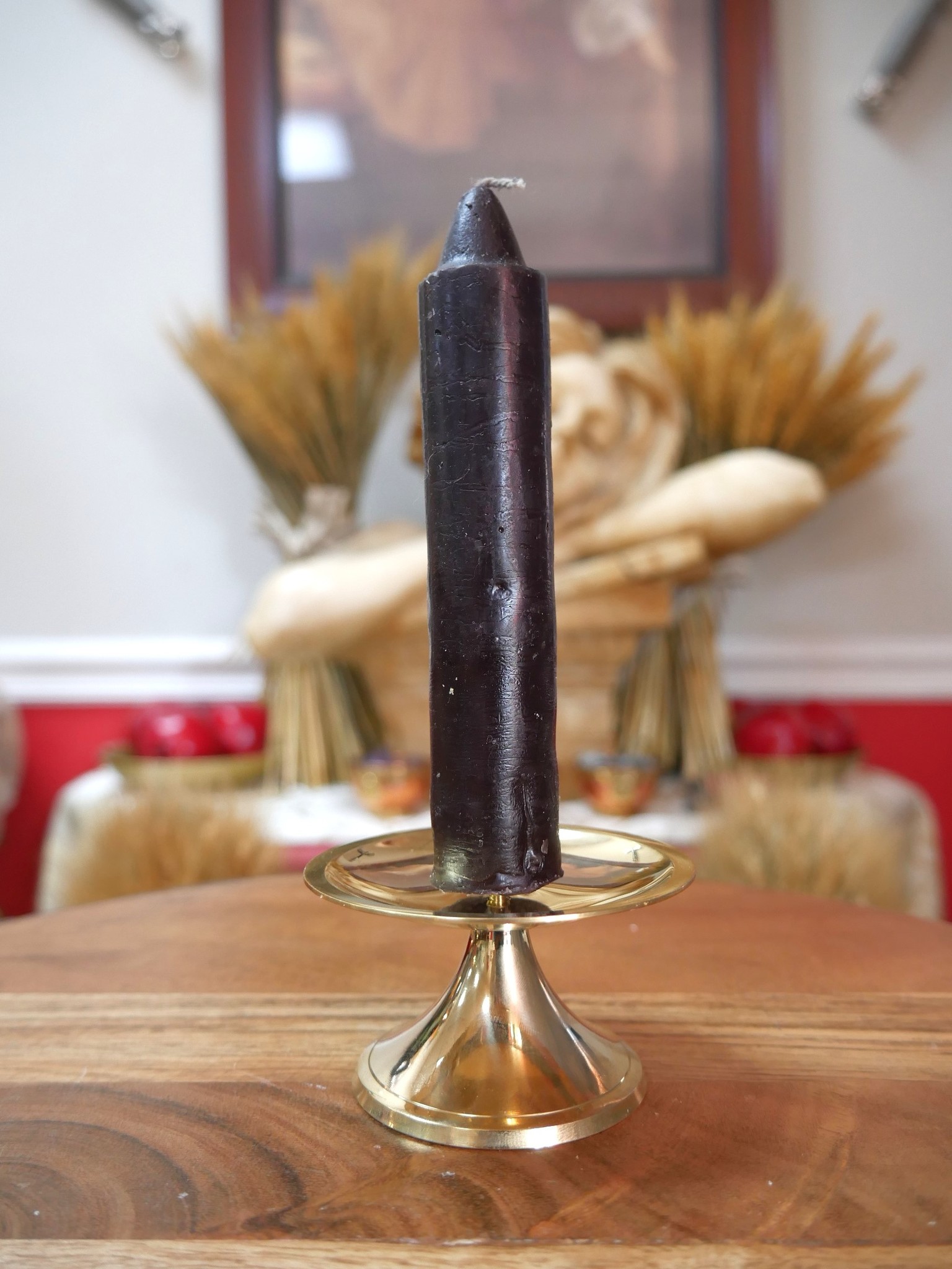 Unscented Candles 5 1/2" Pillar Black