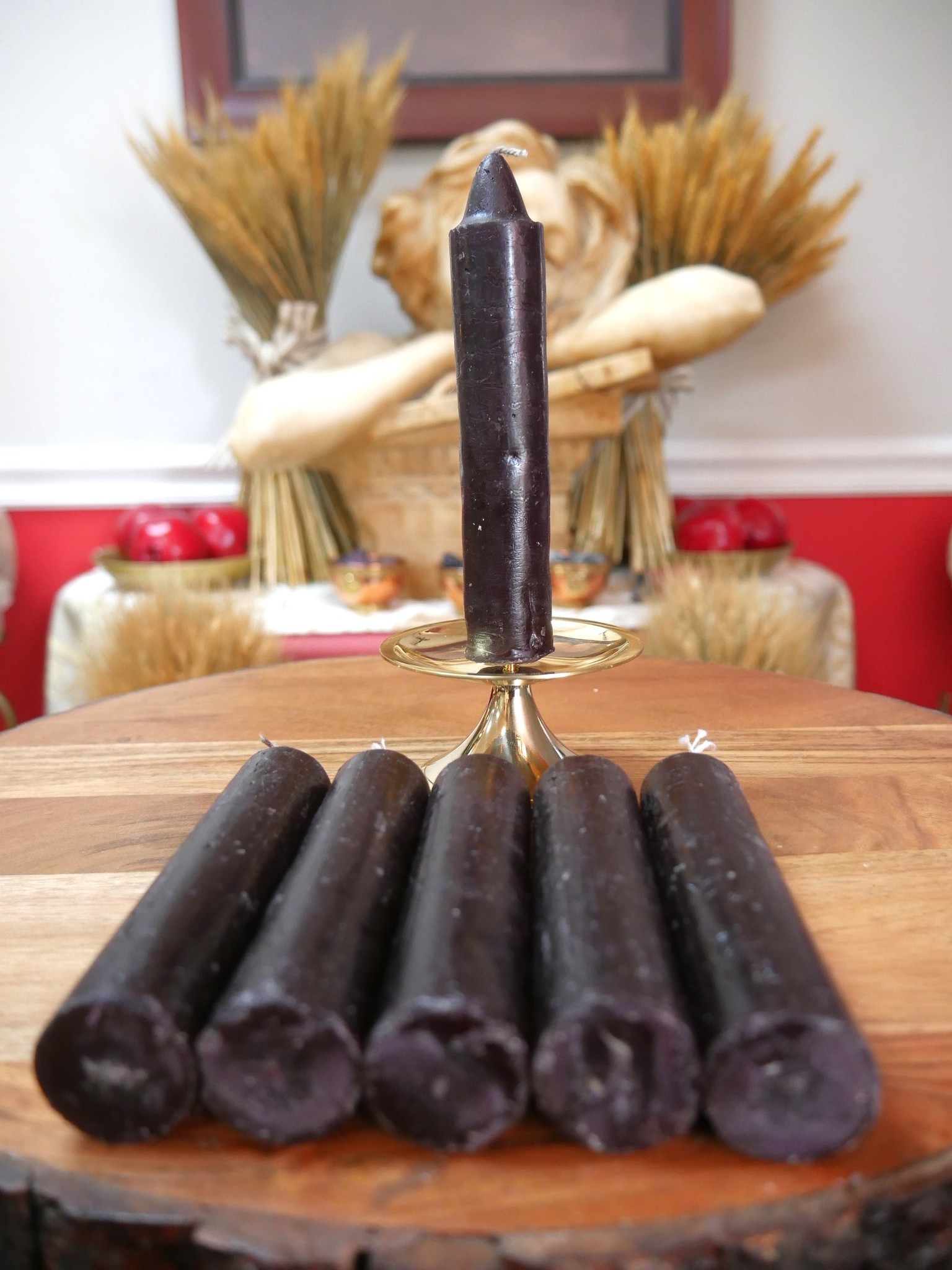 Unscented Candles 5 1/2" Pillar Black