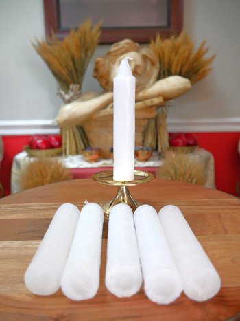 Unscented Candles 5 1/2" Pillar White