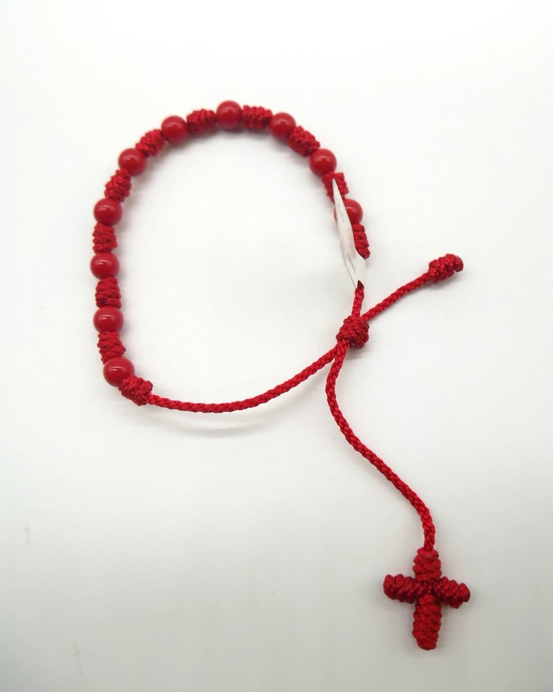 Lucky Red Decenario (Decade) Single Rosary Bracelet