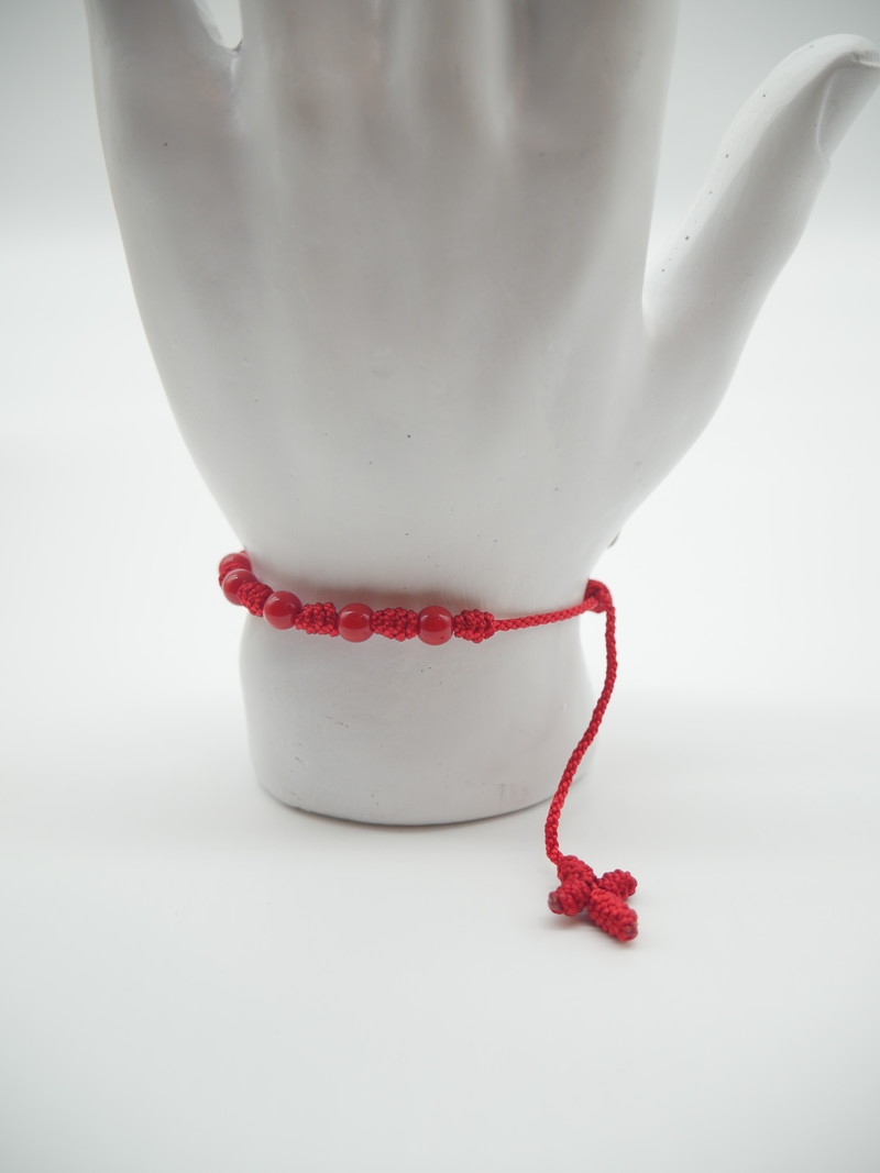 Lucky Red Decenario (Decade) Single Rosary Bracelet