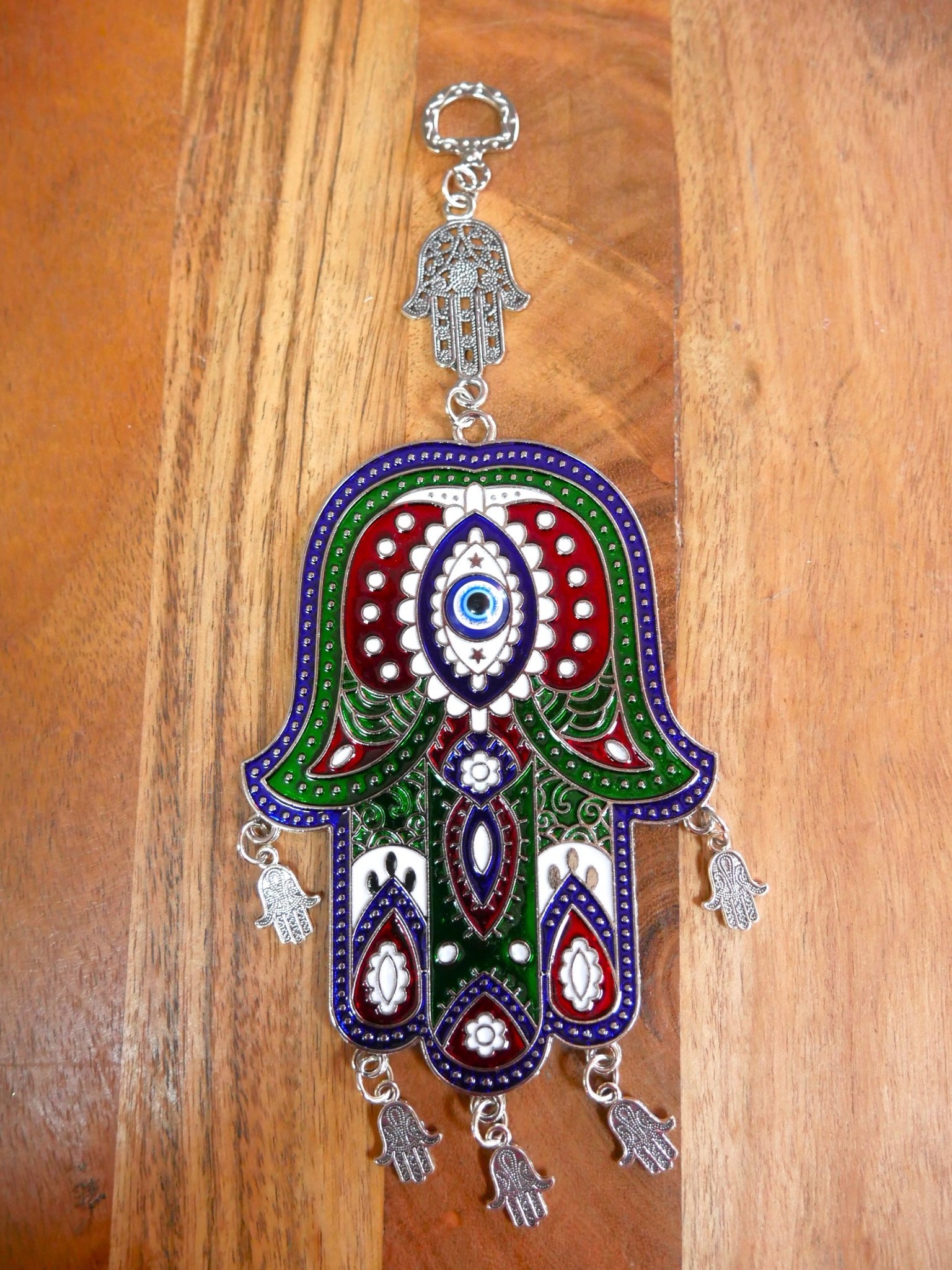 Red Hand of Fatima Evil Eye Protection Hanging Charm