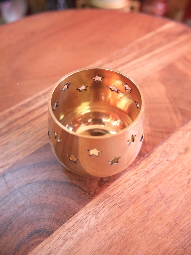 Votive Candle Holder Brass 2" with tealight