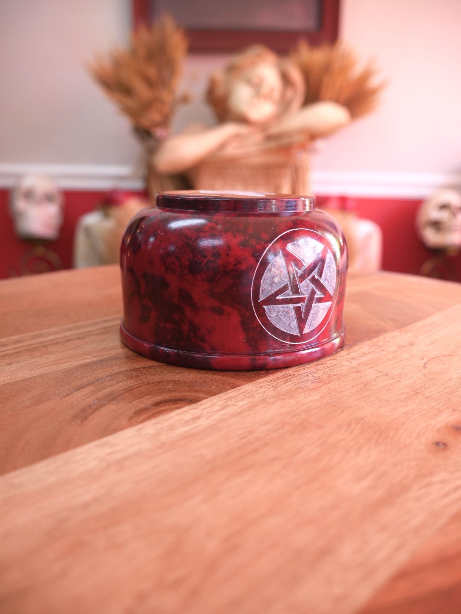 Pentagram Soap Stone Bowl 4"