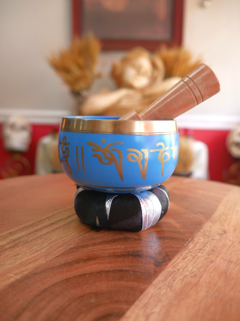 Sea Blue Tibetan Singing Bowl 3"D