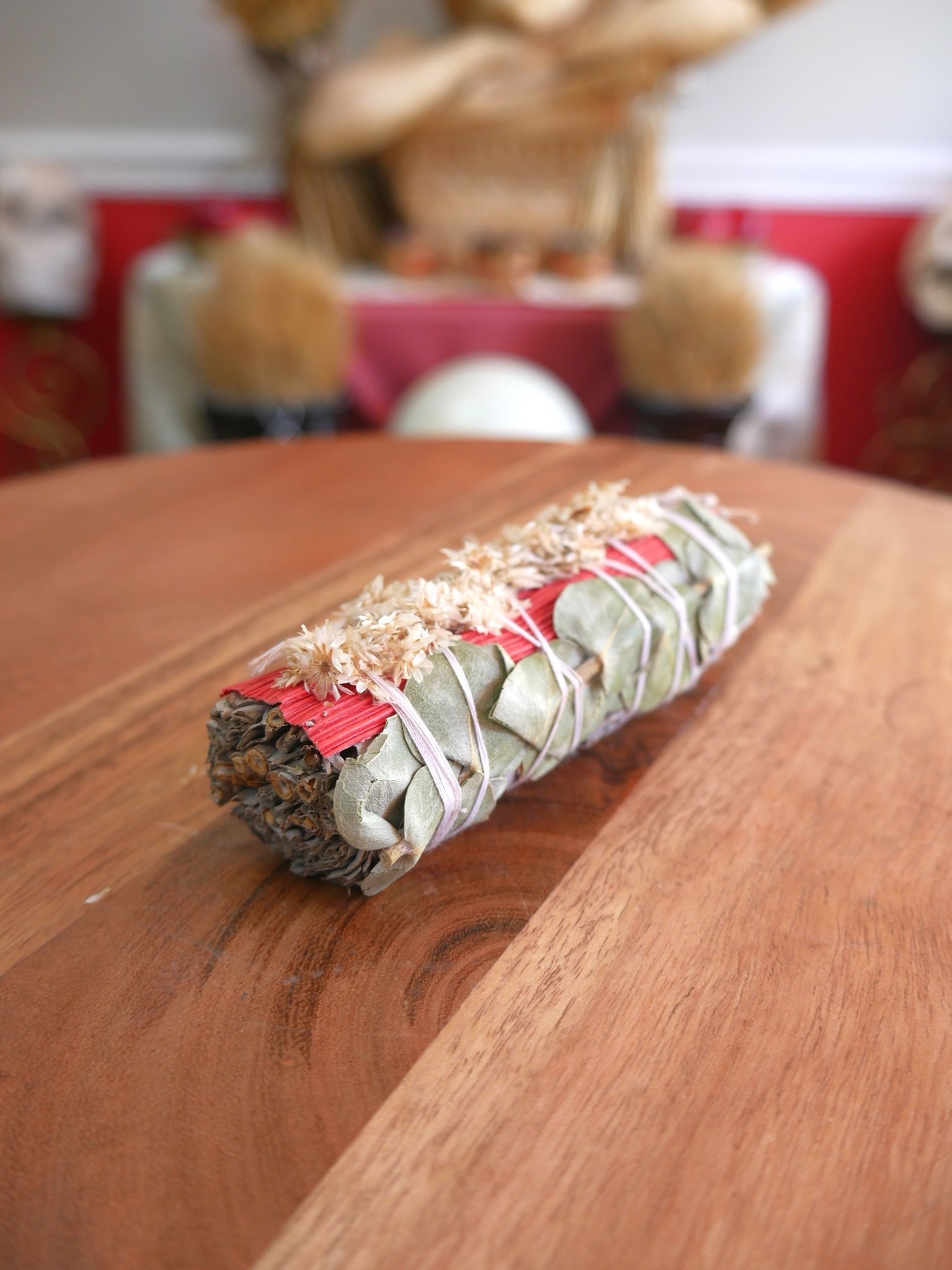 White Sage Mixed w/ Dollar Eucalyptus, Mullein & Red Leaf