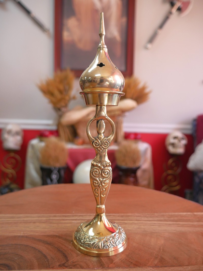 Goddess Brass Cone Burner 9"