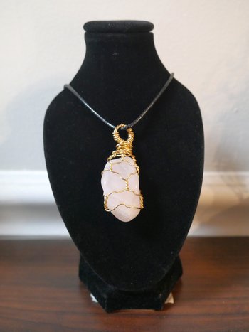 Wrapped Rose Quartz Crystal