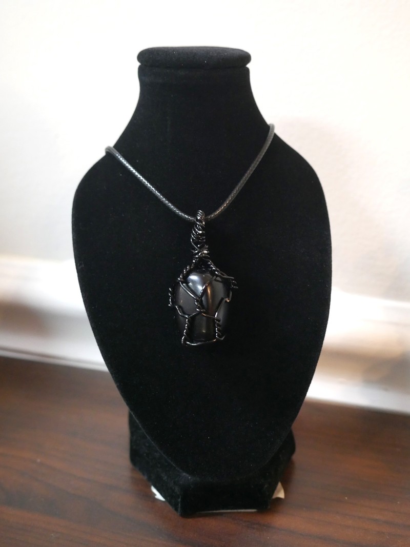 Wrapped Obsidian Crystal