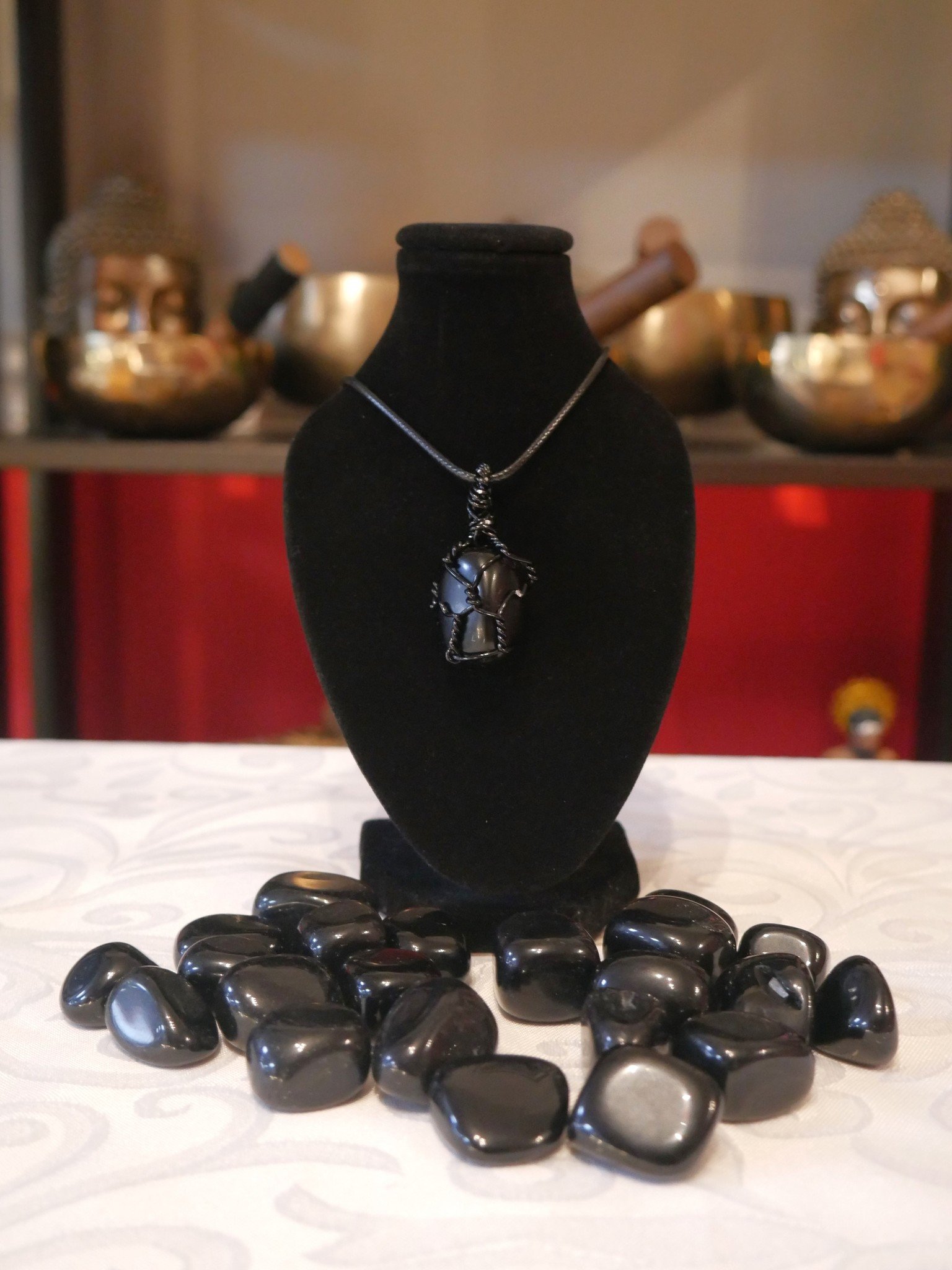 Wrapped Obsidian Crystal
