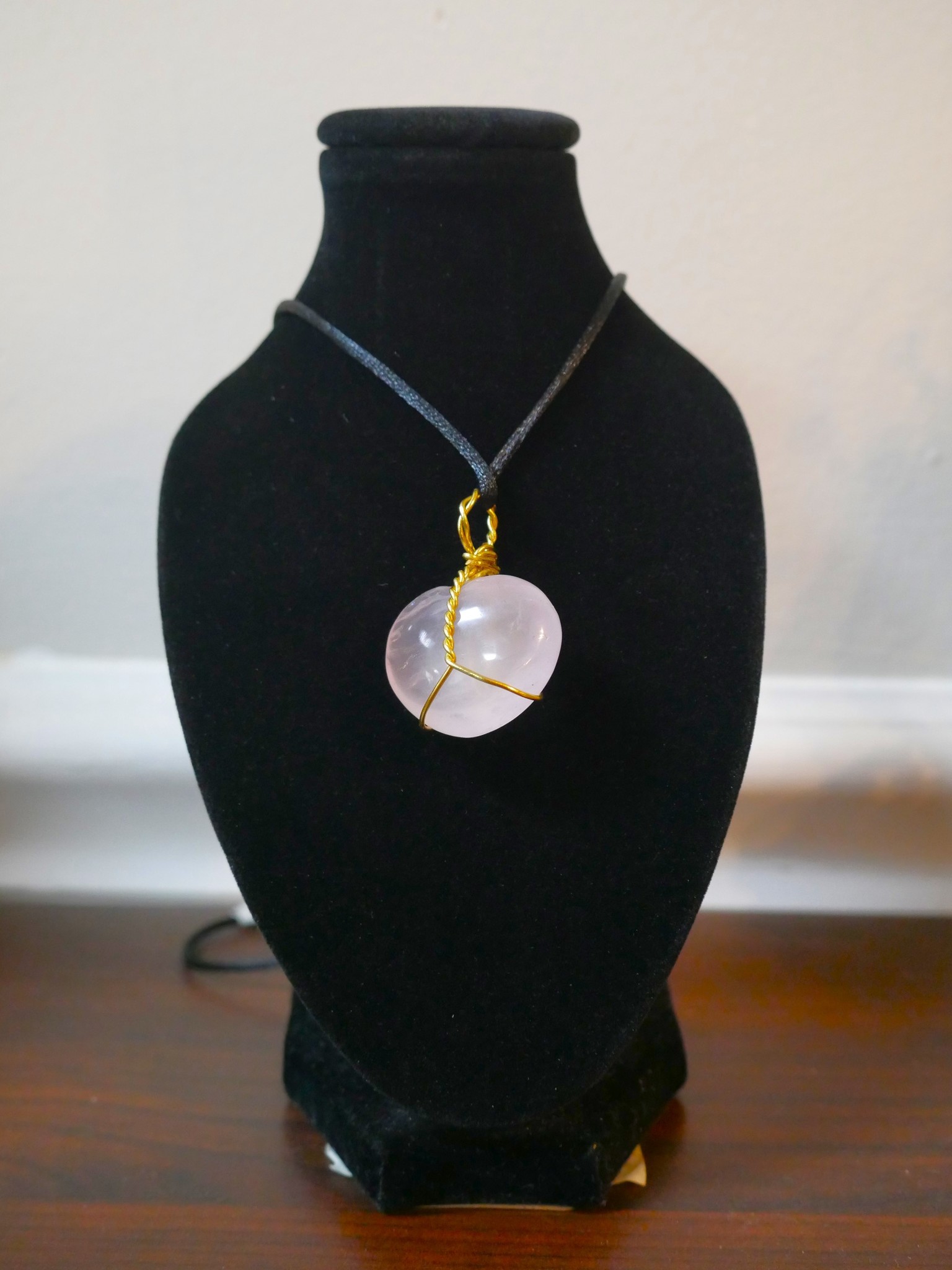 Wrapped Rose Quartz Heart